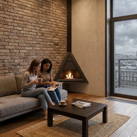 Τζάκια Βιοαιθανόλης Trigon Corner Biofireplace (6)